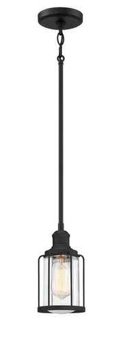 Quoizel LUD1505 Ludlow 5"W Mini Pendant - Black - Picture 5 of 5