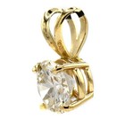 GIA certified 1.23ct round diamond  I1 J 14k yellow gold solitaire pendant 0.9g — photo 2
