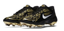 NIKE ALPHA HUARACHE ELITE 3 LOW Baseball Cleats Black Gold Size 14 CV3553-001