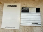 SURVIVOR  (Synapse) - Atari 400/800 Disk, Manual, Tested