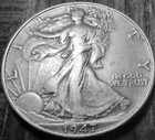 1947-P XF Walking Liberty Half Dollar - FREE First Class Shipping - NICE COIN !!