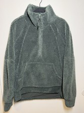 LULULEMON SCUBA OVERSIZED FLEECE FUNNEL NECK HALF ZIP SMOKED SPRUCE GREEN SZ M/L