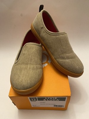 Livie & Luca Boy's Ridge Caramel Canvas Slip On Sneakers Size 12 Excellent