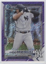 2021 Bowman Chrome Prospects Purple Shimmer Refractor /250 Jasson Dominguez 0p45