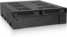 ICY DOCK 2 Bay 2.5 SAS/SATA HDD/SSD Mobile Rack 3.5" Slot for External 5.25" B