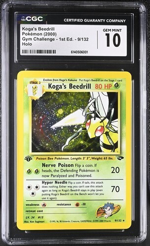 Koga's Beedrill (1st Edition) graded CGC 10 for sale on eBay