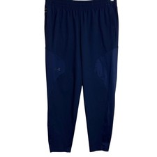 Under Armour Womens Activewear Pants Large Navy Blue Stretch Performance Ankle