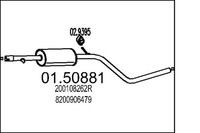 MittelschalldäMpfer MTS 01.50881 FüR Renault Sandero Stepway 1 BS0H BS0F Dacia
