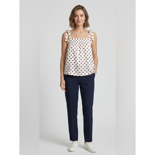 Designers Remix Charlotte Eskildsen Polka Dot Tie Strap Tank Top Blouse