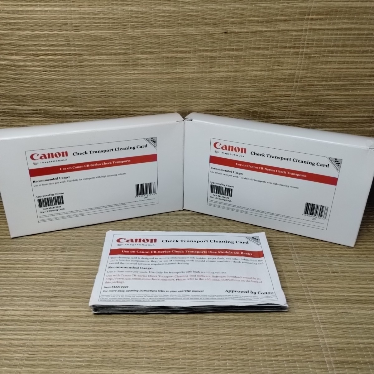 Canon CR-Series Check Transport Cleaning Cards 3221V229 Lot of 39 New