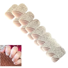 Jaysea Arts Polish Wraps - Color Brown Ombre Glitter Tip Nail Art Sticker - B4G1