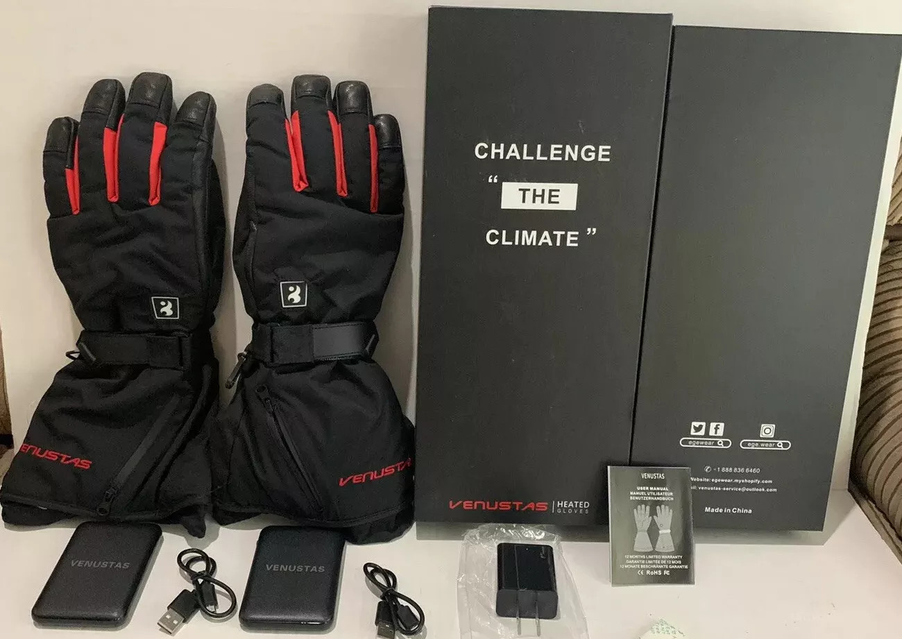 ПЕРЧАТКИ С ПОДОГРЕВОМ VENUSTAS U1-TOUCH - КРАСНЫЙЧЕРНЫЙ 13190₽
