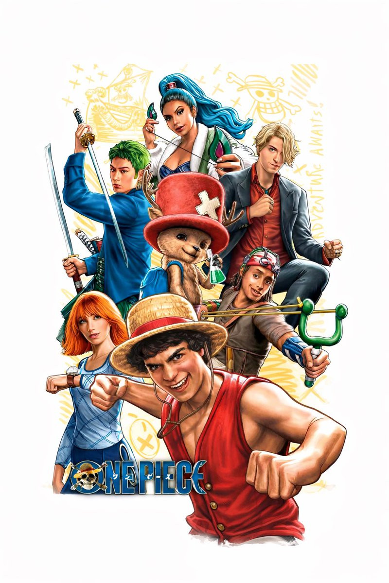 NUEVO Póster One Piece Live Action 2026 Sombrero de Paja Piratas Chopper Vivi