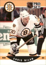 CHRIS NILAN #409 1990 Pro Set Boston Bruins NM
