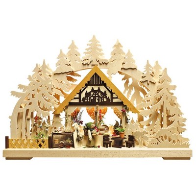 Schwibbogen Original Ratags Doppelschwibbogen Holzdesign Erzgebirge Deko 30 cm