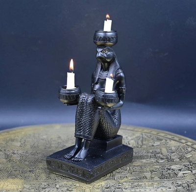 Authentic Ancient Egyptian Antiquities Horus Black Candle Holder Egyptian BC