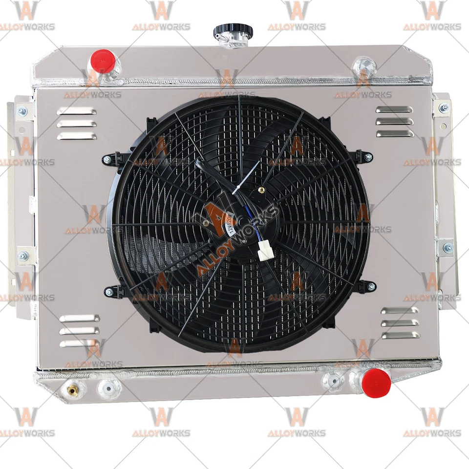 Ventilador de cubierta de radiador de 3 filas para Dodge B200/300 D200 D300 Ramcharger 1972-1979 Foto 4 de 4