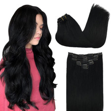 Clip in Hair Extensions Real Human Hair, Remy Human Hair Extensions Clip Ins for