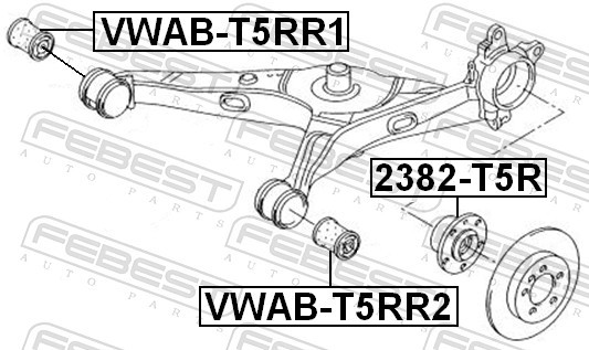 ✅Fits FEBEST VWAB-T5RR2 REAR LEVER SILENT BLOCK VOLKSWAGEN TRANSPORT ⭐UK Seller⭐