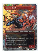 Spider-Punk (0207) (Borderless) R 207 Normal Marvel's Spider-Man MTG Card NM