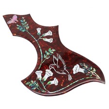 Inlaid Abalone Self-adhesive Hummingbird Acoustic Guitar Pickguard Red Tortoise