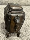 Antique Chinese Bronze Covered Pot with Foo Dog on the Lid – Needs Repair  — photo 10