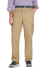 Mens Cotton Cargo Combat Side Elasticated Work Trouser Pants by Chums