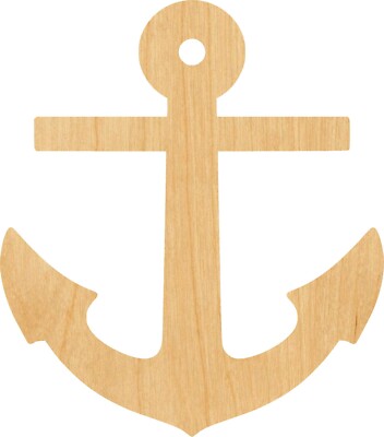 Anchor 2 Laser Cut Out Wood Shape Craft Supply - Woodcraft Cutout