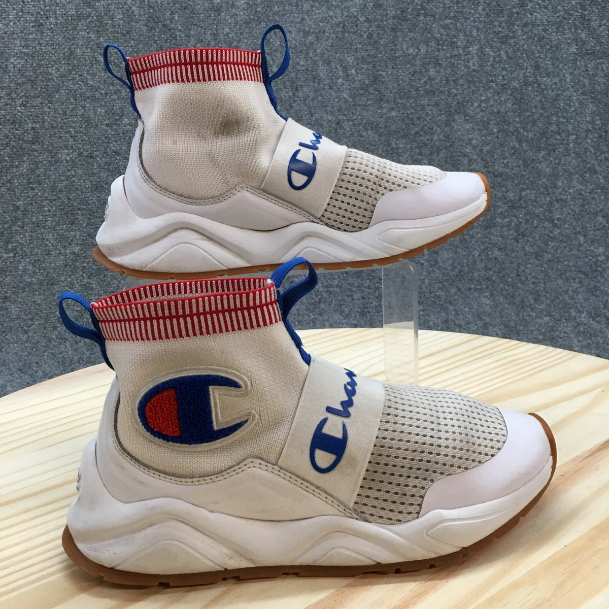 Champion Shoes Youth 3P Rally Pro High Top Sneakers Comfort White