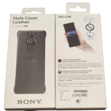 Genuine Style Cover Leather Case For SONY Xperia Pro-i  -Black-XQZ-CLBE