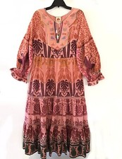 Farm Rio Annika Multicolor Embroidered Cotton Kaftan Maxi Dress XS Reg $345 NWT