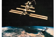 Cosmonaut Treshchev Signed Photo International Space Station Expediton-5 STS-111