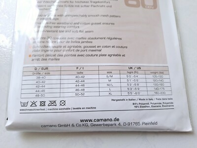 Collant Opaque Camano 60 Deniers - Taille EUR44/46 (FR46/48) - Couleur DKL Braun - Neuf Avec étiquettes