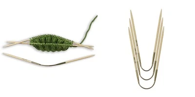 Addi CraSy Trio Bamboo 3er Set biegsamer Socken-Stricknadeln aus Bambus