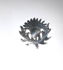 Abbott Gotshall Signed AG VINTAGE STERLING SILVER THISTLE ARTS & CRAFTS PIN