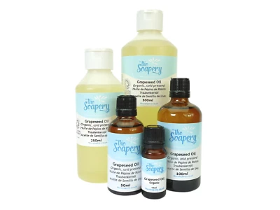 THE SOAPERY Grapeseed Oil - Organic, Cold Pressed, Unrefined 100% Pure and Certified