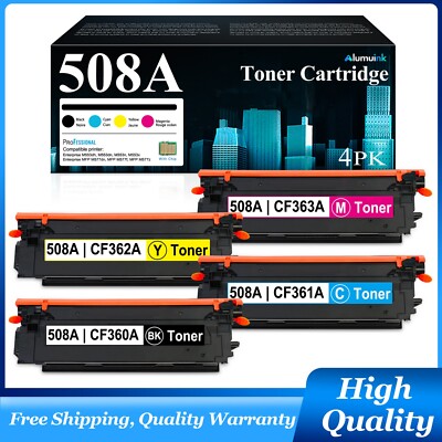 4PK 508A Toner Cartridge Set Black/Magenta/Cyan/Yellow w/Chip for HP MFP M577f