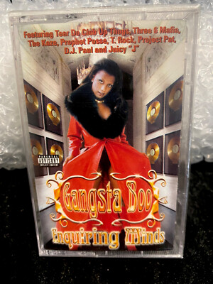 GANGSTA BOO - Enquiring Minds Cassette Tape Rap Rare 1998 Memphis