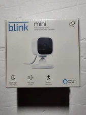 Blink Mini Compact Indoor Plug-in Smart Security Camera 1080 HD Motion Detection