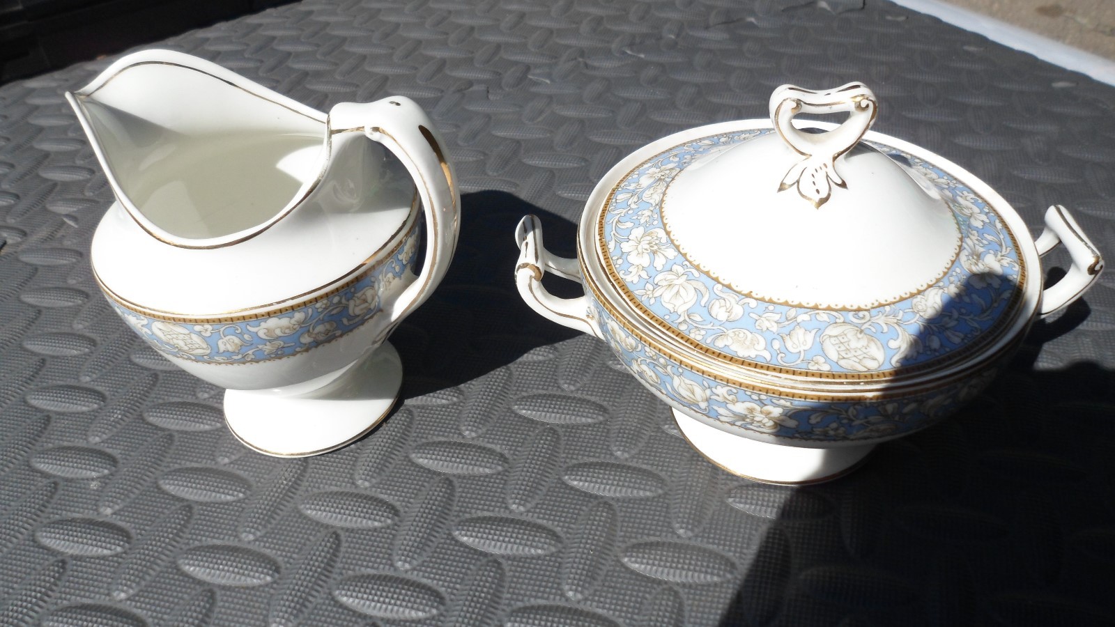 Grindley  Creamer and Covered Sugar Bowl                        