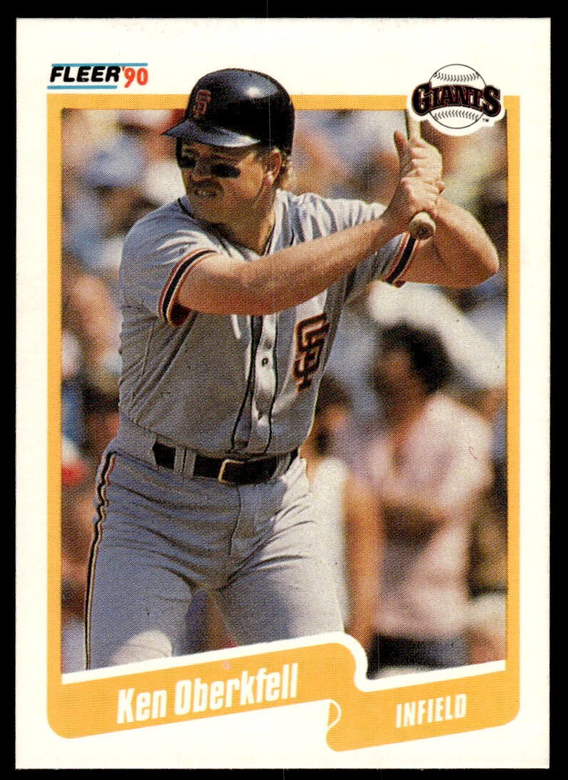 1990 Fleer Baseball Card Ken Oberkfell San Francisco Giants #67