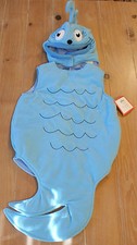 Nuevo Disfraz Pottery Barn Niños Dr. Seuss PEZ AZUL Niños Talla 4-6