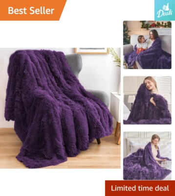 purple mink velvet throw