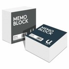 U. 2/4 x 340 Sheets Memo Block Refills Square Plain White Paper Cube 90mm x 90mm