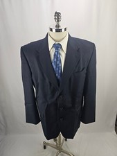Stafford Men's Blue Wool Blazer 44R