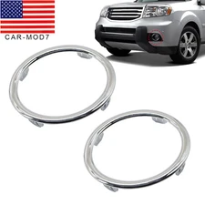 For 2012-2015 Honda Pilot Front Left and Right Side Chrome Fog Light Cover