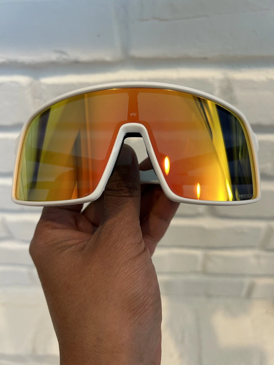 NEW Oakley Sutro White Frame Prizm Ruby Orange Lens Prizm Lens Orange