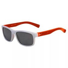 Nike Kid's Sunglasses Grey Lens White/Orange Acetate Square Frame Champ 106