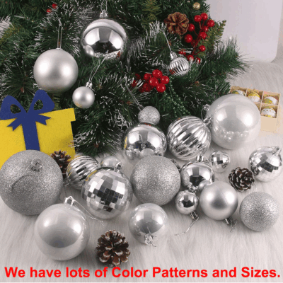 12PCS Shatterproof Christmas Ball Ornaments - Small 1.6" Gold Balls For Tree Decor (4 Styles)