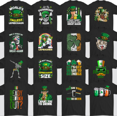 ST PATRICKS DAY T-Shirt, Paddys Irisch Irland Tee Top Herren St. Patricks Tag